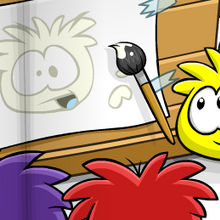 white puffle plush