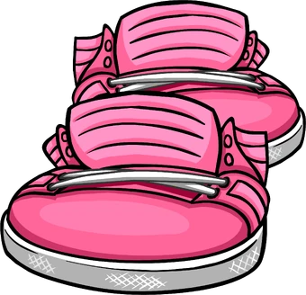 neon pink tennis shoes