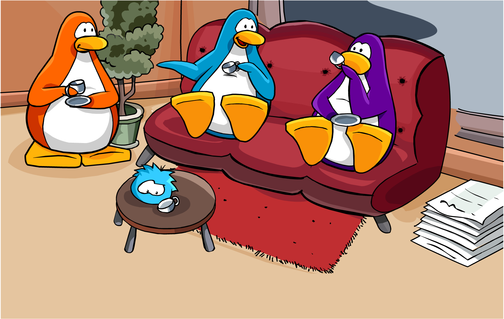 Coffee Shop postcard Club Penguin Wiki FANDOM powered by Wikia