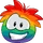 Puffle 2014 Transformation Player Card Rainbow
