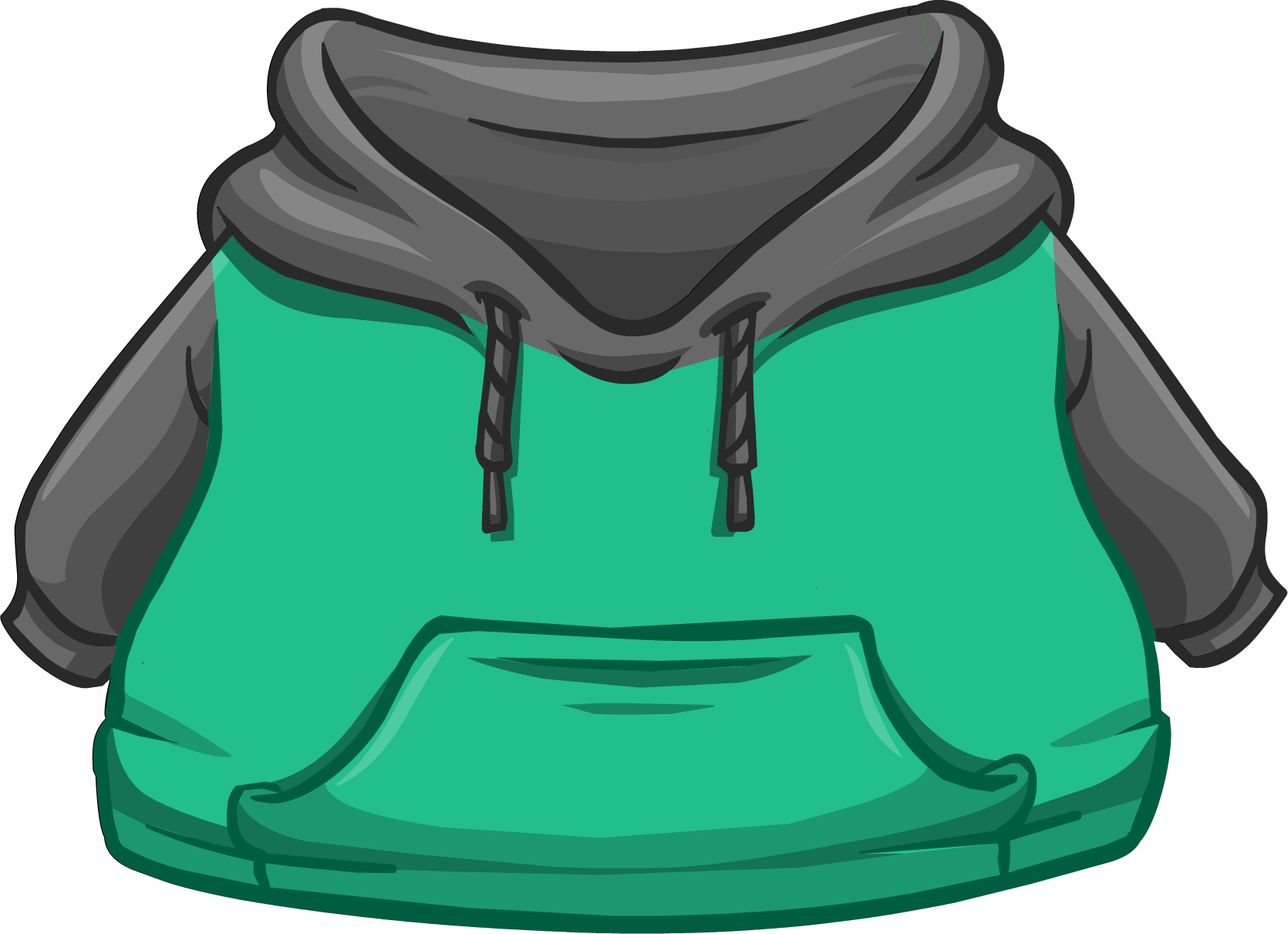 Black and Green Two-tone Hoodie | Club Penguin Wiki | FANDOM powered by ...