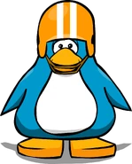 Football Helmet on a Player Card