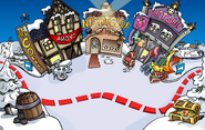 Ciudad de la fiesta de llegada de Rockhopper