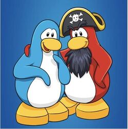 Rockhopper with a penguin