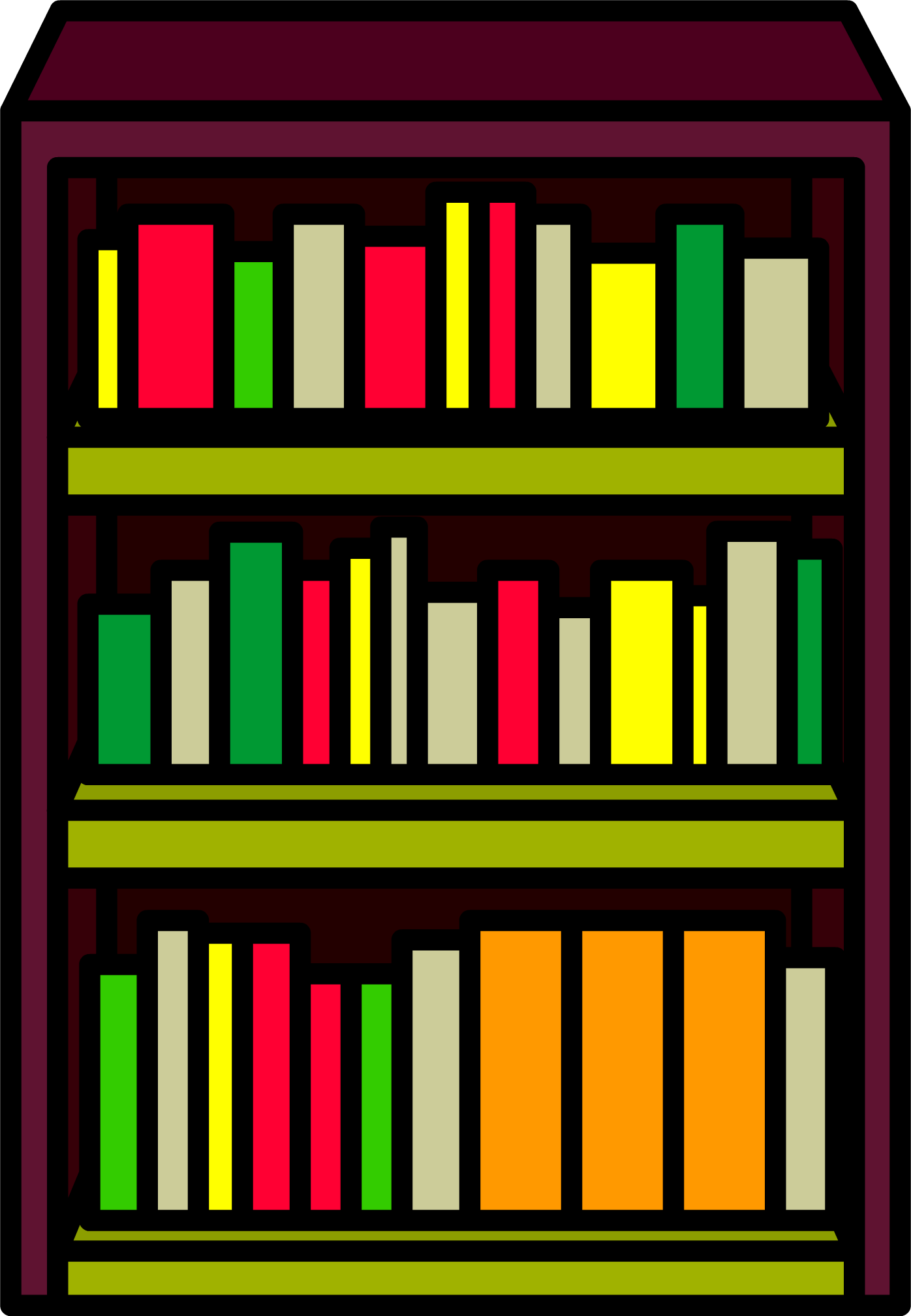 Image - Burgundy Bookshelf sprite 002.png | Club Penguin Wiki | FANDOM ...