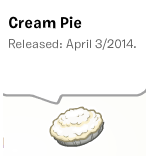 Cream pie pin