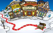 Plaza de la fiesta de llegada de Rockhopper