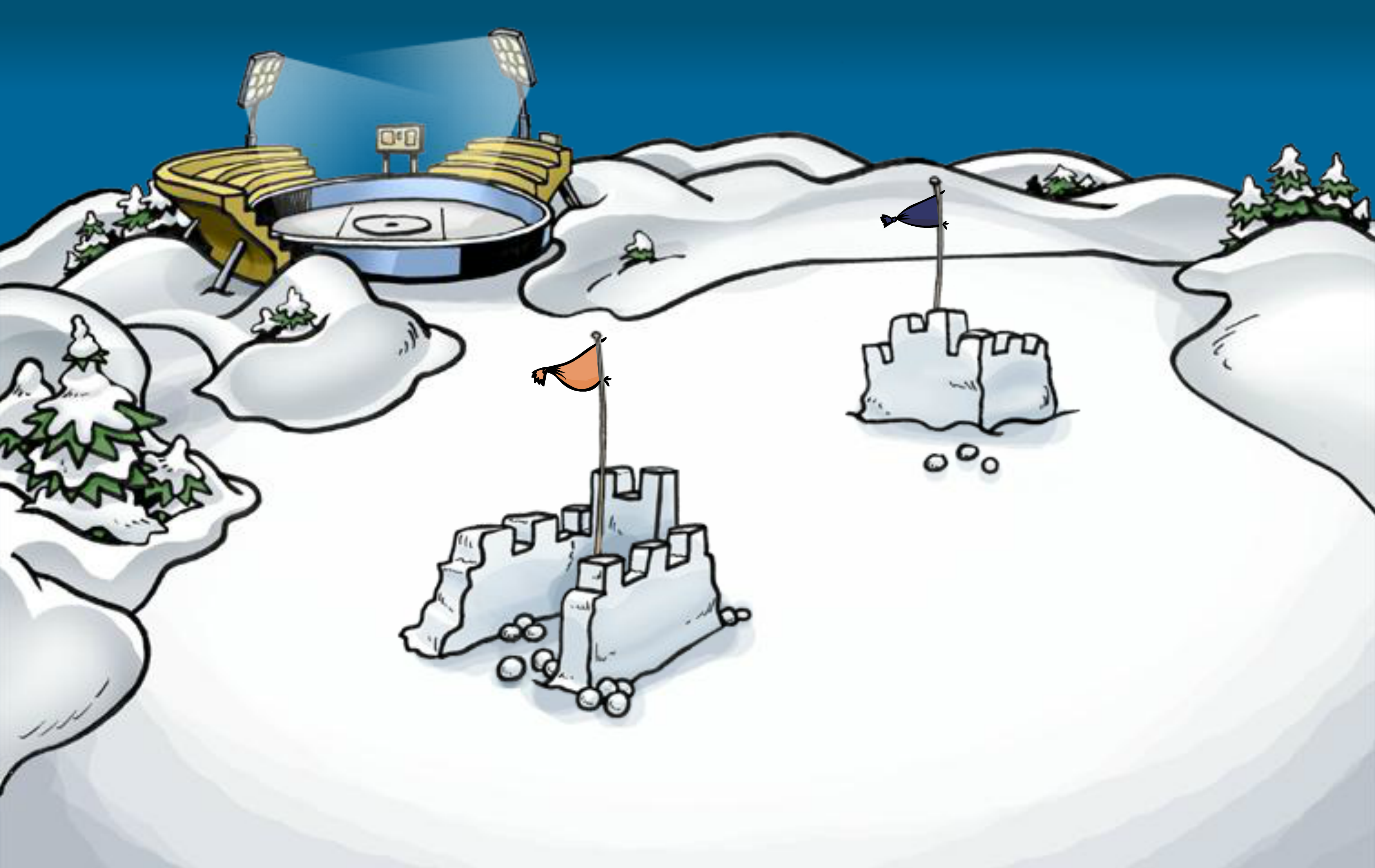 Club Penguin Rewritten Cheats™: Club Penguin Rooms #37: Snow Forts