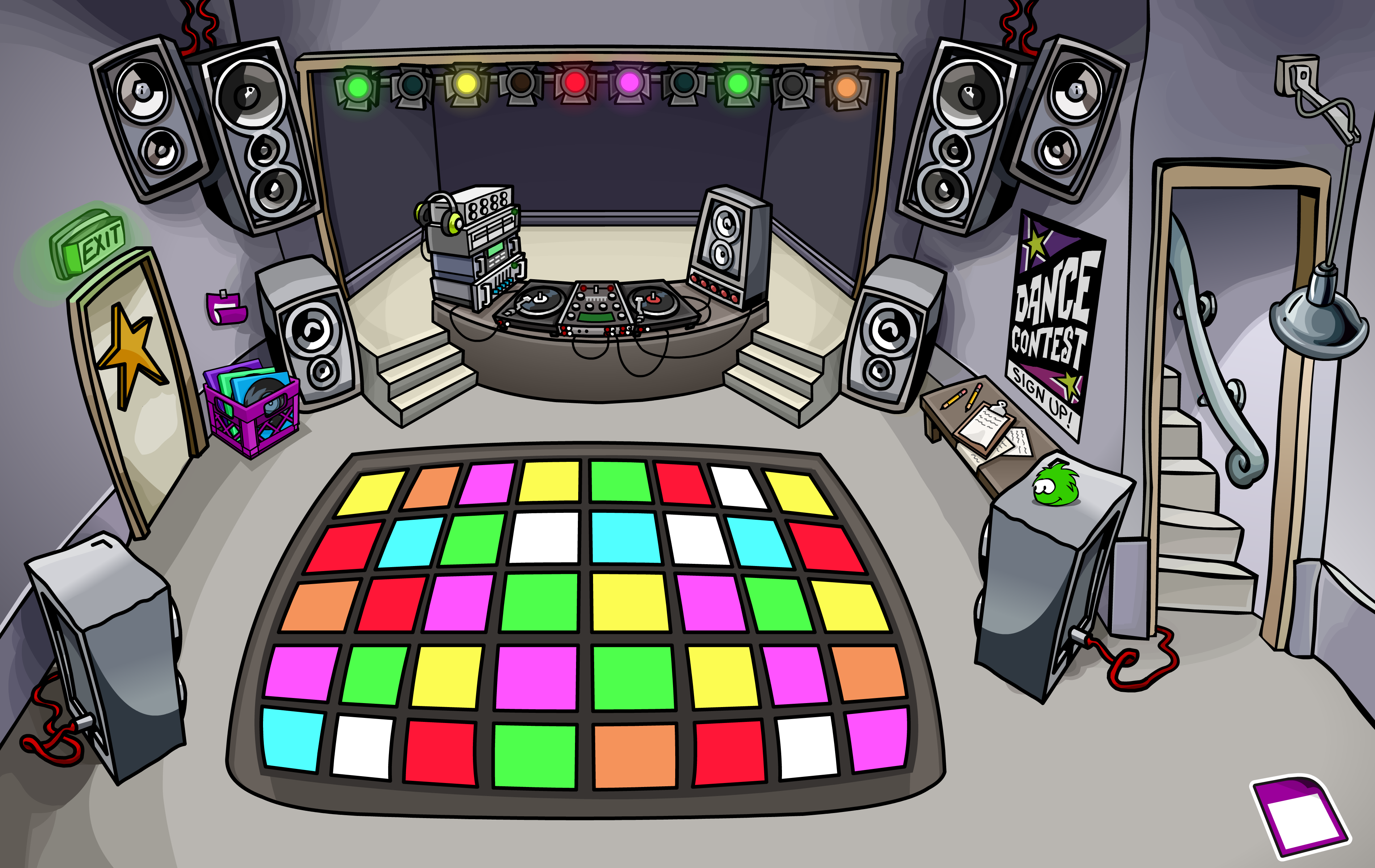 Club Penguin Rewritten Cheats™: Club Penguin Rooms #21: Night Club