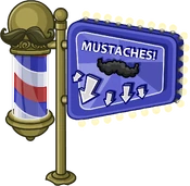 Mustache Madness Forest sign