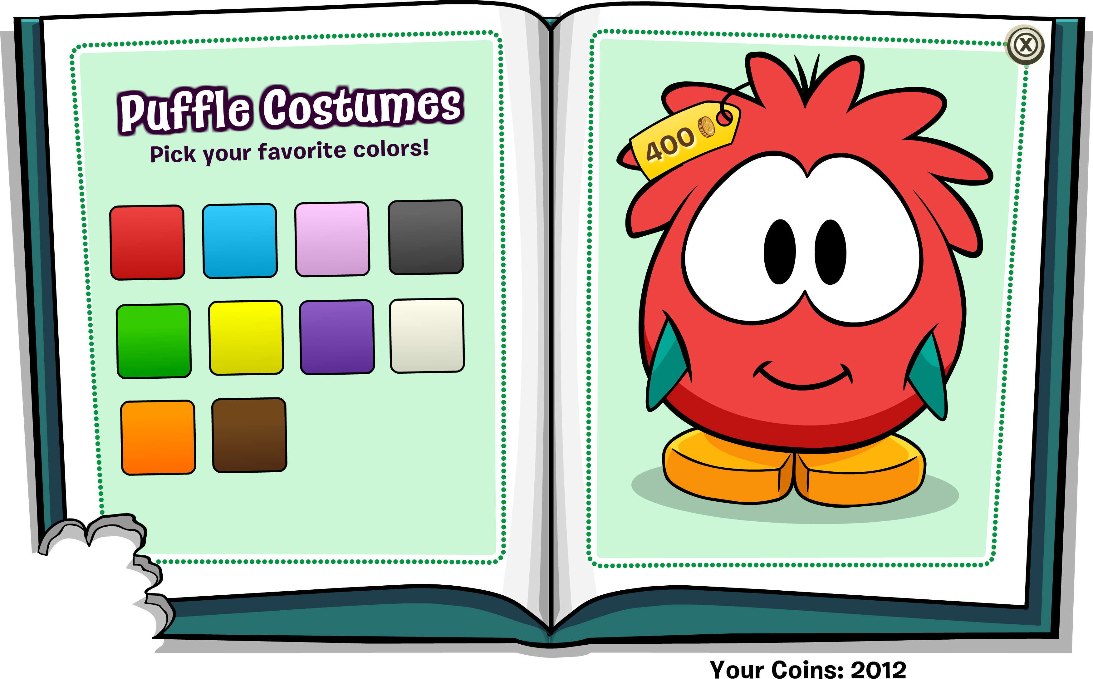 Puffle Costumes Catalog