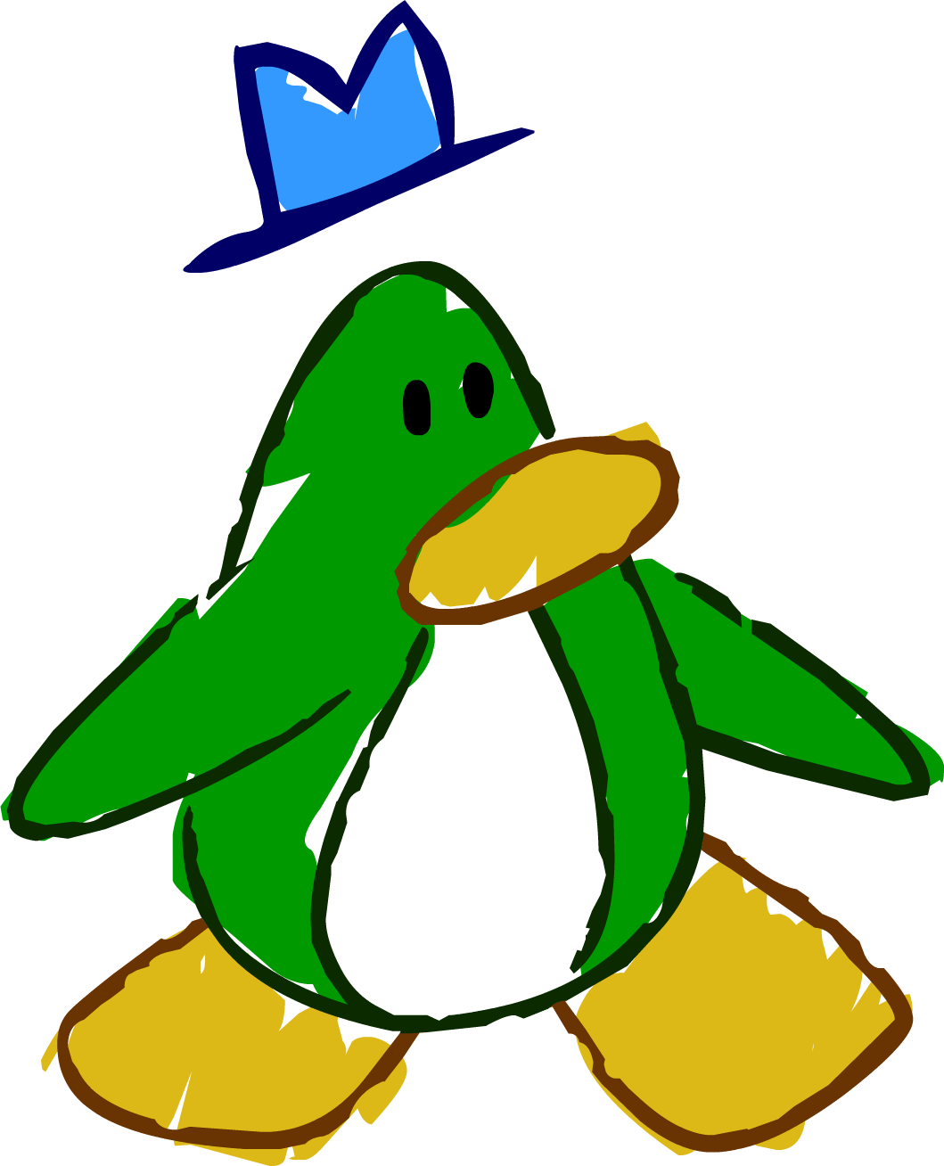 Image Doodle Dimension Penguin Green Hatpng Club Penguin Wiki