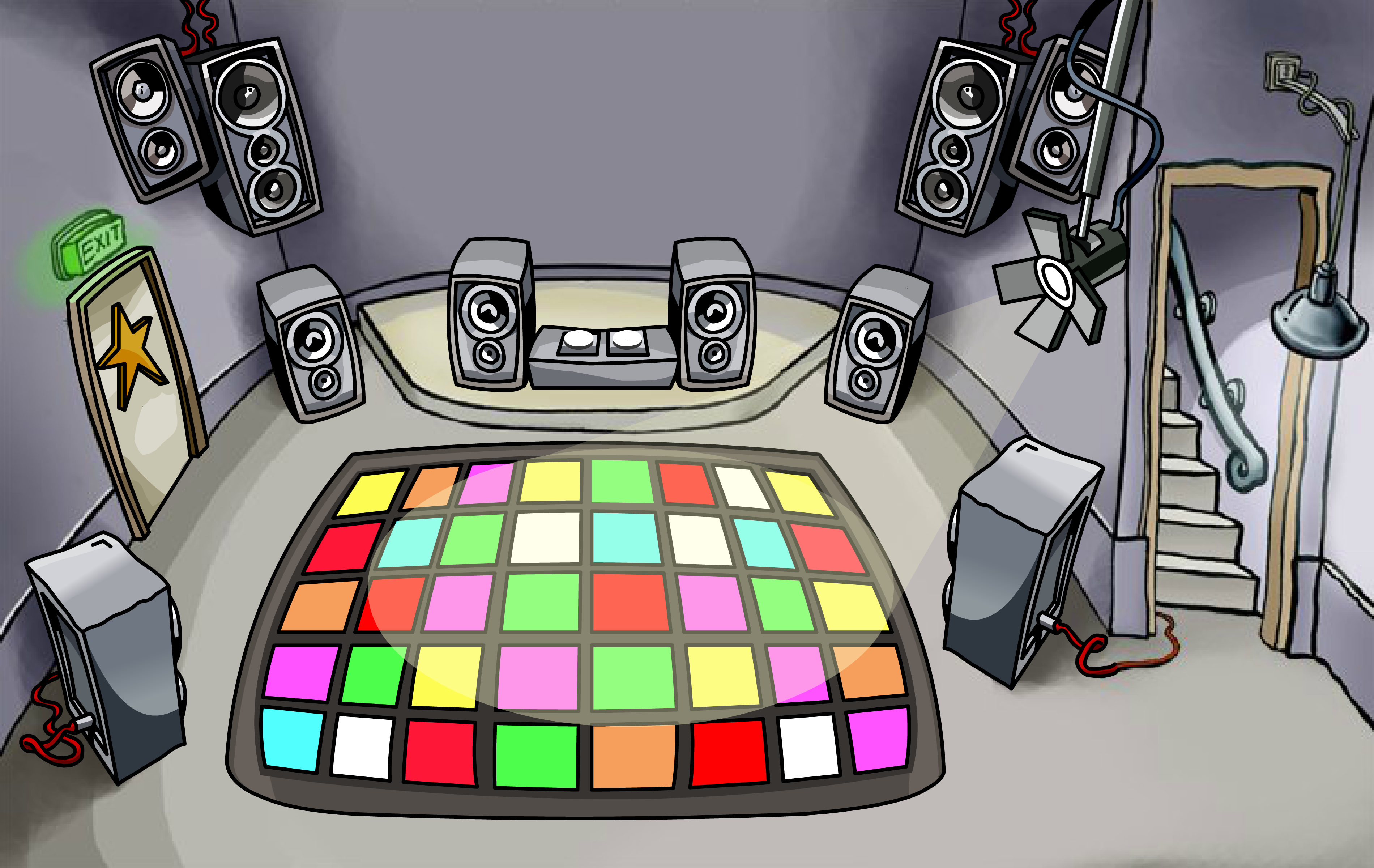 Club Penguin Rewritten Cheats™: Club Penguin Rooms #21: Night Club