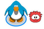 Red puffle when handeled