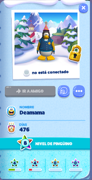 Tarjeta de Jugador Deamama Isla de Club Penguin