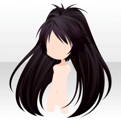 Image - (Hairstyle) Long Ponytail Hair ver.A black.jpg ...