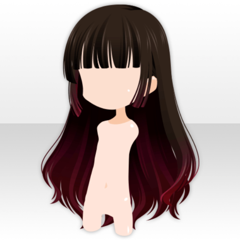 Image - (Hairstyle) Straight Bangs Gradation Straight Hair ...