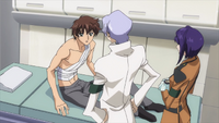 Lloyd and Cécile waking up Suzaku