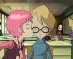 Aelita kissing Jeremie