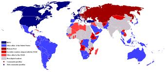 World map during Cold War