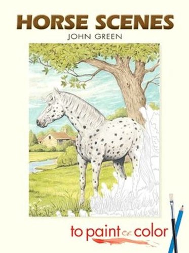 Image - Horse Scenes To Paint or Color by John Green.jpg | Coloring