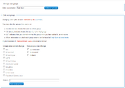 User rights control panel