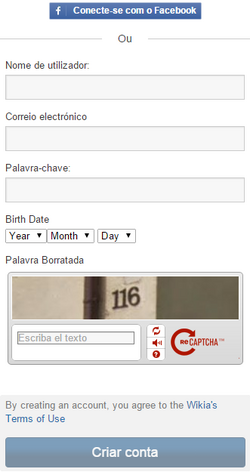 Wikia - criar uma conta