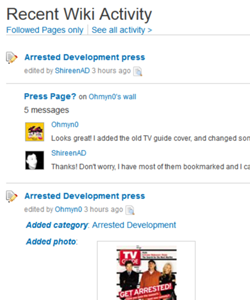Wiki activity