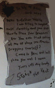 Stoick's Complaint Letter