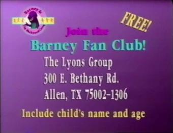 Barney The Backyard Gang Contact Screen Company Bumpers Wiki