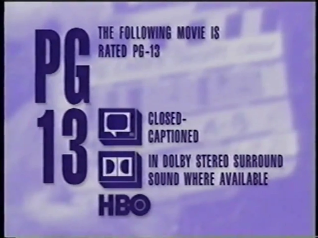 Image HBO PG13 rating bumper 19941997.jpg Company Bumpers Wiki