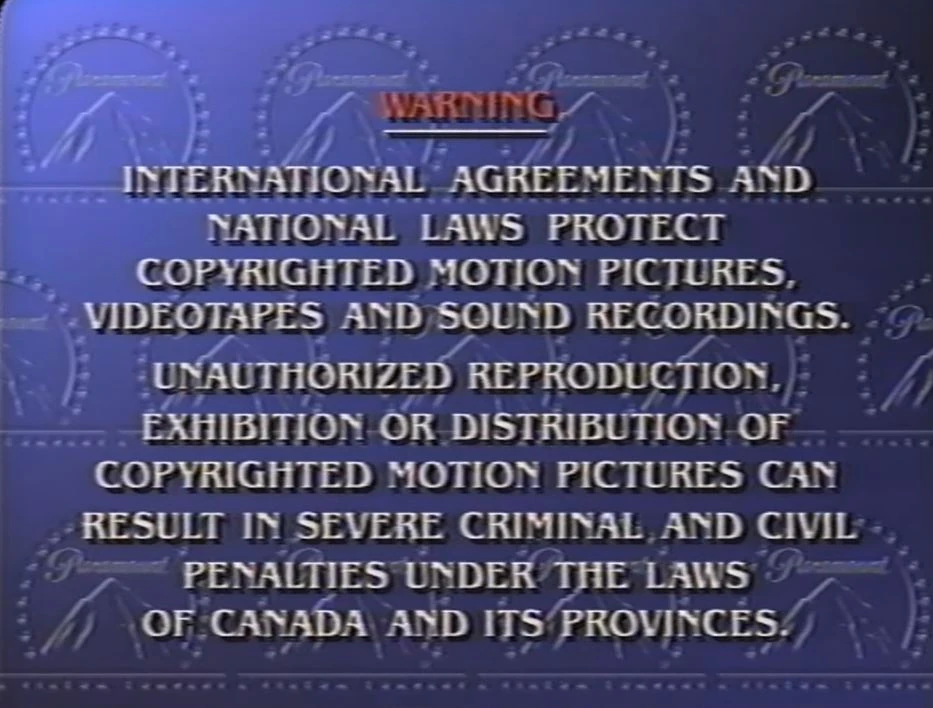 Paramount Home Media Distribution Warning Screens Company Bumpers