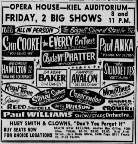 May 2, 1958 Kiel Auditorium, St. Louis, MO | Concerts Wiki | Fandom