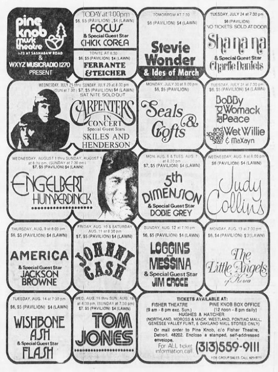 Pine Knob Music Theatre Clarkston Mi