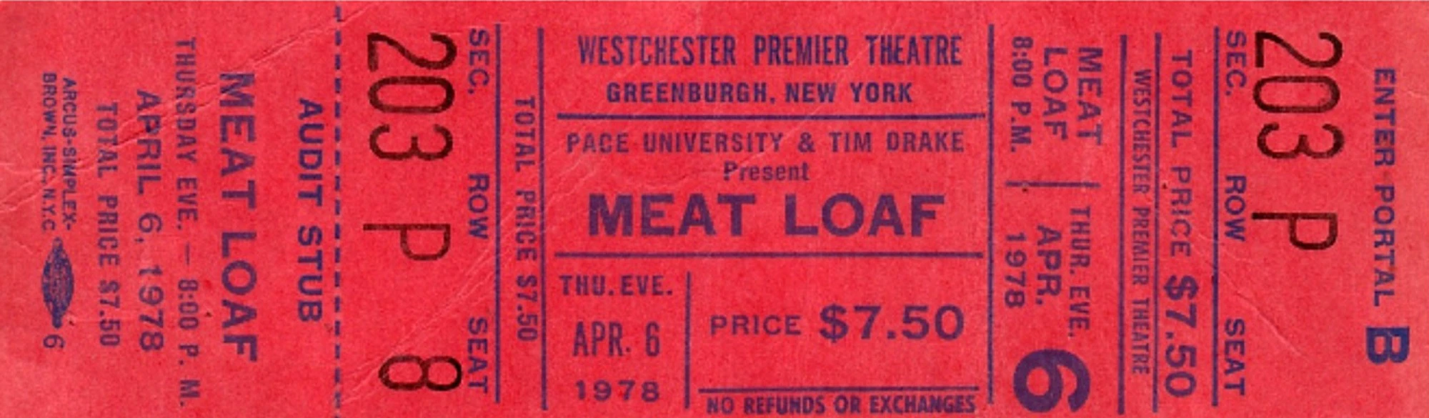 April 6, 1978 Westchester Premier Theatre, Greenburgh, NY Concerts