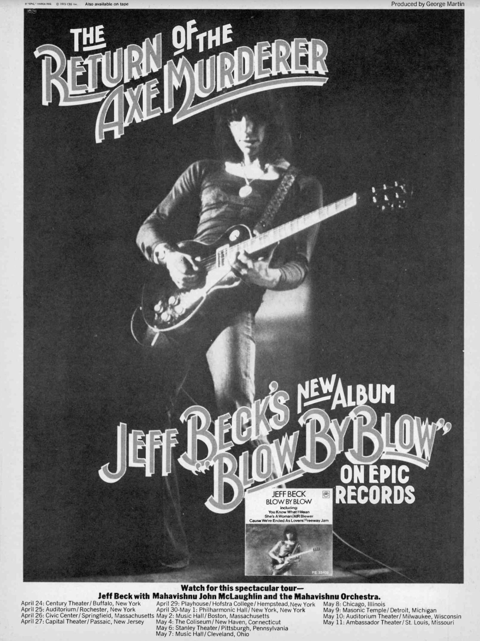 jeff beck tour 1975