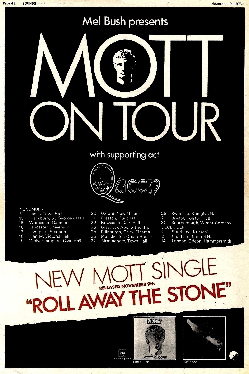 Mott the Hoople & Queen UK Tour 1973 Concerts Wiki Fandom