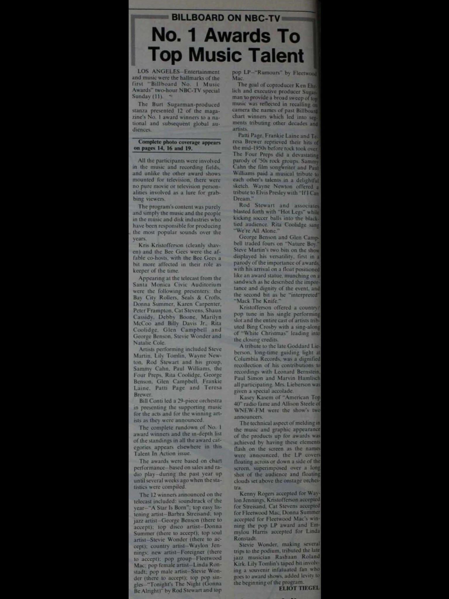 Billboard No 1 Music Awards 1977 Concerts Wiki Fandom