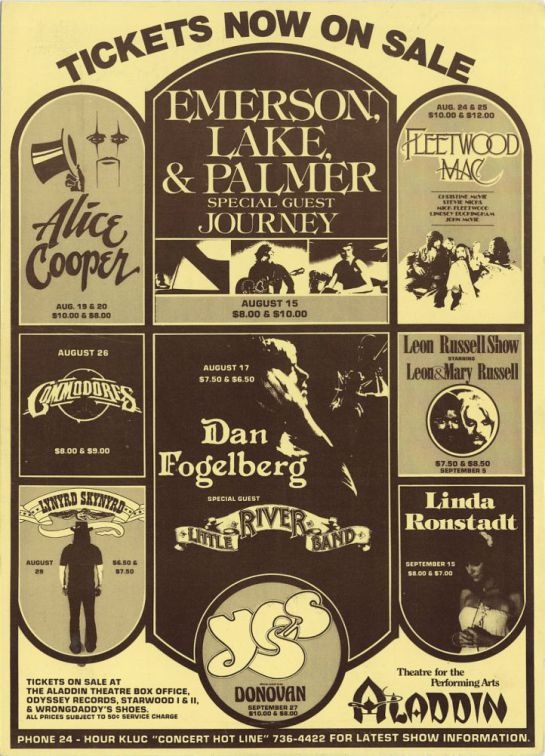 August 29 1977 aladdin theatre for the performing arts las vegas nv