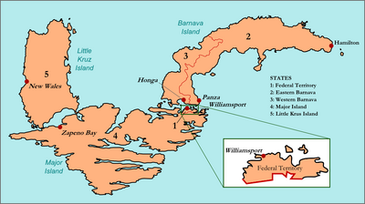 Kruz Islands States Map