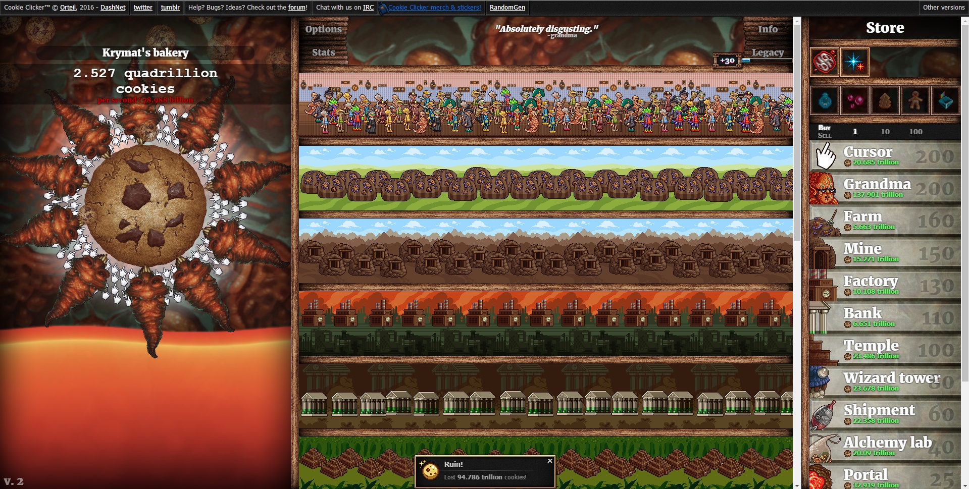 cookie clicker mobile permanent upgrade slot