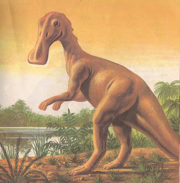 dinosaur with duck head