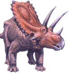 small dinosaur with horns