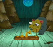 El jorobado tocando