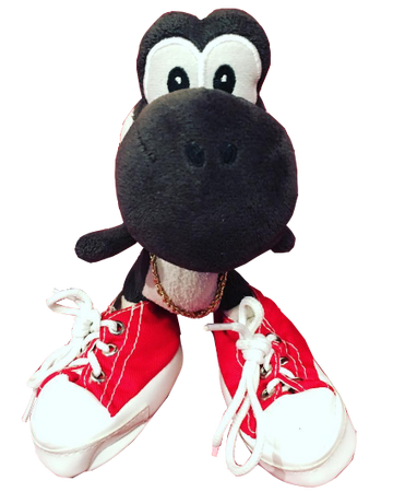 black yoshi stuffed animal