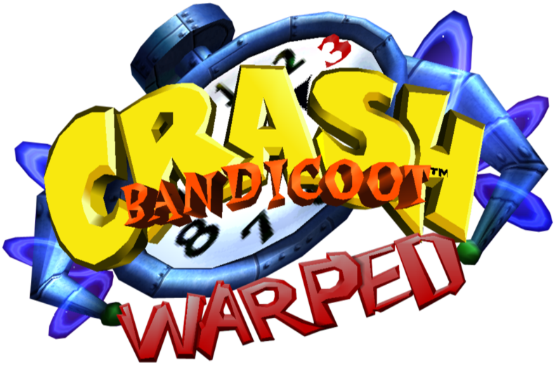 image crash bandicoot 3 warped logo png bandipedia fandom