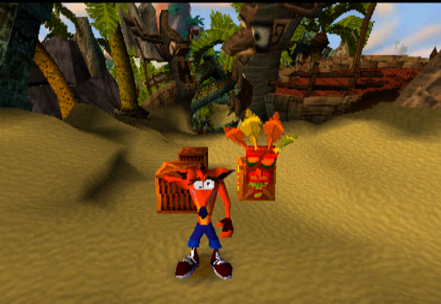 Resultado de imagen para crash bandicoot 1 aku aku crate