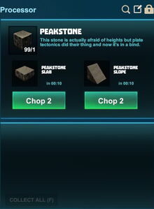 Creativerse processing slopes peakstone