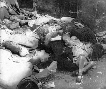 Polish civilians murdered by German-SS-troops in Warsaw Uprising Warsaw August 1944