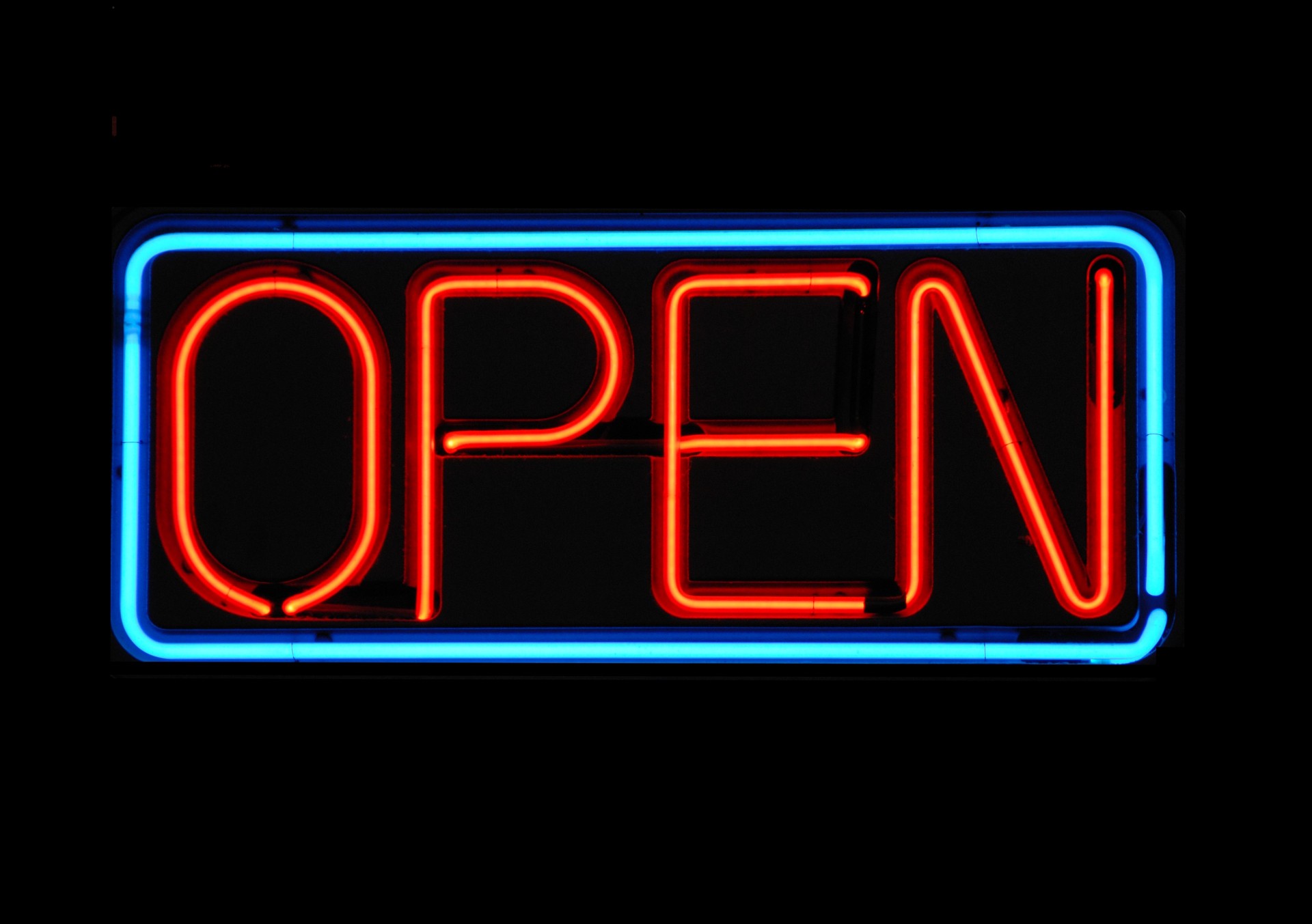 image neon open sign